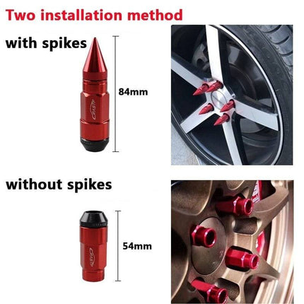 VCTparts Racing Wielmoeren M12x15 Spiked Lug Nuts zwart (Set 20) [Wielbouten - Race Moeren] NORGOS 4