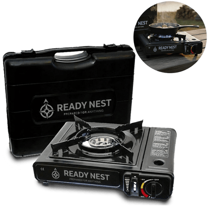ReadyNest ReadyNest Draagbaar Nood Gasstel Campingkooktoestel Fornuis – Ideaal voor Noodpakket, Prepping en Buitenavonturen Fortrade 1