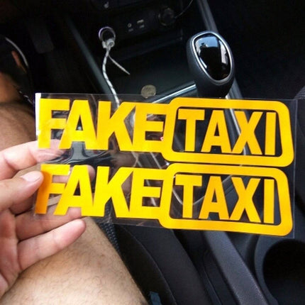 VCTparts Reflecterende Fake Taxi Sticker - Gele Faketaxi (set) NORGOS 6