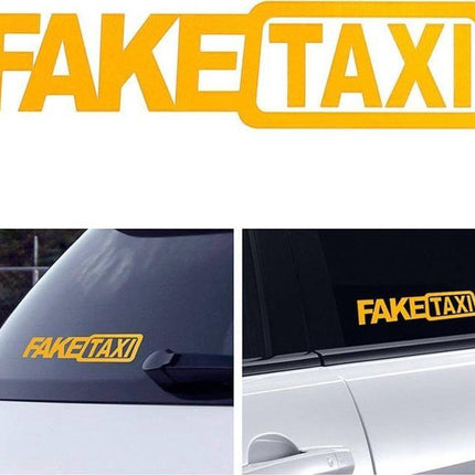VCTparts Reflecterende Fake Taxi Sticker - Gele Faketaxi (set) NORGOS 1