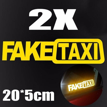 VCTparts Reflecterende Fake Taxi Sticker - Gele Faketaxi (set) NORGOS 7