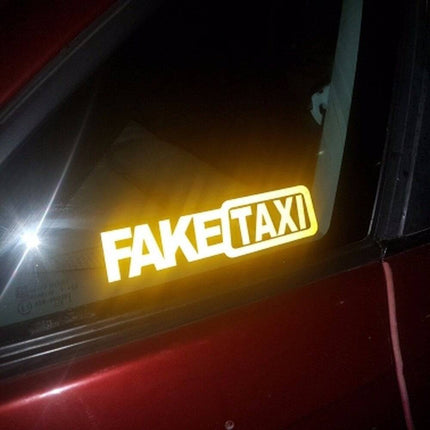 VCTparts Reflecterende Fake Taxi Sticker - Gele Faketaxi (set) NORGOS 4