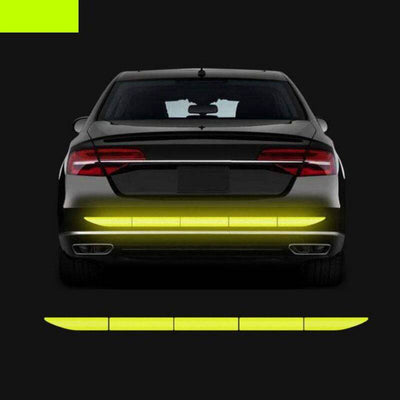 Reflector Sticker / Reflecterende Tape Kofferbak Bumper - Geel (set)