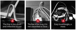 VCTparts Rekbare USB naar USB - C Krulsnoer Veer 1 Meter Zwart NORGOS 4