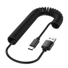 VCTparts Rekbare USB naar USB - C Krulsnoer Veer 1 Meter Zwart NORGOS 9