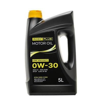 RIDEX PLUS Low Viscosity 0W-30 Volsynthetische Motorolie 5 Liter - Maximale Brandstofefficiëntie en Motorbescherming