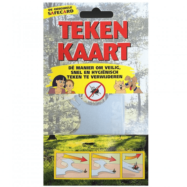 Safecard Safecard Tekenkaart Tekenpas met Loep - Veilig en Hygiënisch Teken Verwijderen voor Mens en Dier FAMC 5