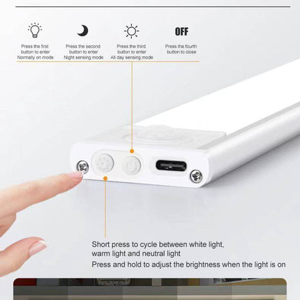 VCTparts Sensor Ledbalk UltraDunne Kastlamp – 30cm Draadloos en Instelbaar NORGOS 5
