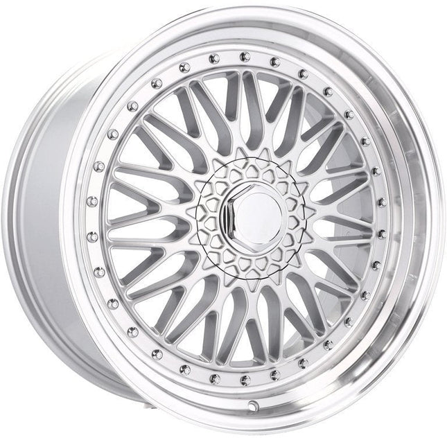 Set van 4 Velgen 18 inch 5x112 ET20 74.1 Zilver Gepolijste Rand voor Volkswagen Audi Mercedes - VCTparts.nl