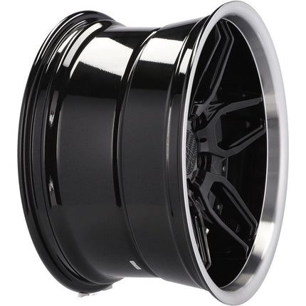 Set van 4 Velgen 18 inch 5x120 ET20 74.1 Zwart met Rand voor BMW Volkswagen Mercedes - VCTparts.nl