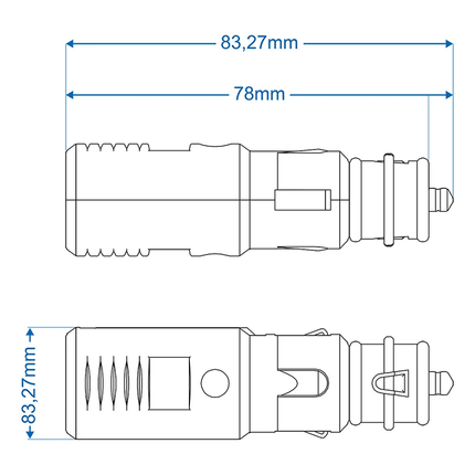 VCTparts Sigarettenaanstekerplug Autostekker 12V 24V Universeel PAT Europe 3