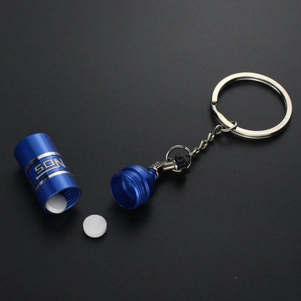 VCTparts Sleutelhanger NOS Nitro fles - Pillendoosje sleutelbos hanger NORGOS 3