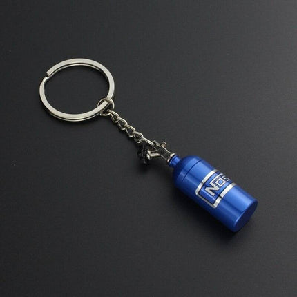 VCTparts Sleutelhanger NOS Nitro fles - Pillendoosje sleutelbos hanger NORGOS 5