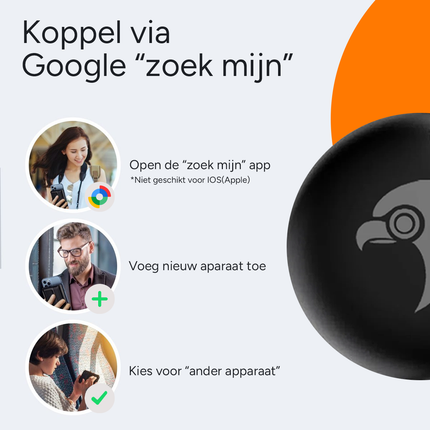 Auto GPS Location Tracker Anti -Thef Fonction Smart Tag - Fonctionne avec Recherche mon application - iOS / iPhone noir