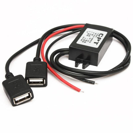 VCTparts Step Down Buck Converter Voedingsmodule 12V naar 5V 3A 15W DC - DC Auto USB - adapter NORGOS 2