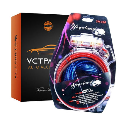 VCTparts Subwoofer Audio Versterker Installatie Set – Compleet Aansluitmateriaal voor Jouw Versterker NORGOS 1
