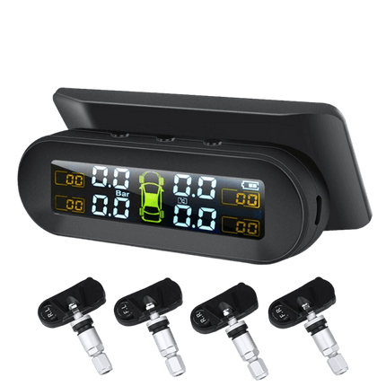 VCTparts TPMS Auto Bandenspanningsmeter Alarm Waarschuwing Display op Zonne - energie - Interne Sensor NORGOS 1