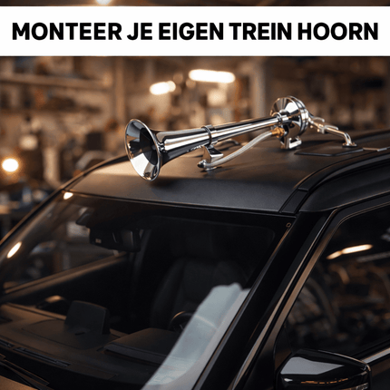 Trein Hoorn Luchthoorn 115dB Claxon Toeter met Compressor - Geschikt voor Auto, Vrachtwagen, Boot en SUV (12V 24V) - VCTparts.nl