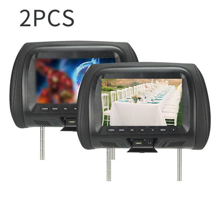 VCTparts Tweeweg Hoofdsteun Monitoren - 7 inch Touchscreen Beeldscherm Mirror Link AV/USB/SD Ingangen met Afstandsbediening NORGOS 4