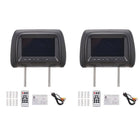 VCTparts Tweeweg Hoofdsteun Monitoren - 7 inch Touchscreen Beeldscherm Mirror Link AV/USB/SD Ingangen met Afstandsbediening NORGOS 2