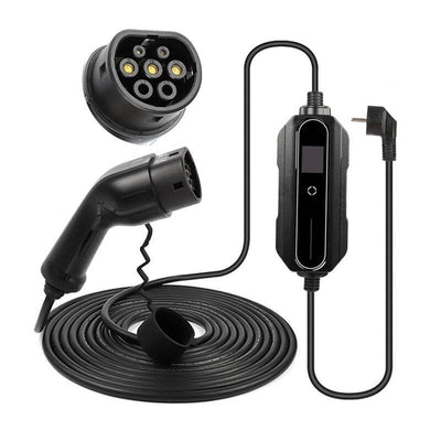 Chargeur de voiture électrique Type 2 Plug 6 - 16A Câble de charge - Câble de charge de 5m [Plug de charge]
