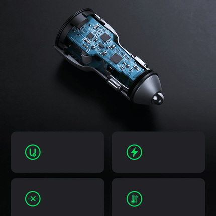 UGREEN UGREEN Autolader Snellader 1x USB - A & 2x USB - C (69W - 5A) QC Zwart Hurtel 3
