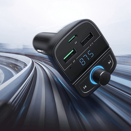 UGREEN UGREEN Bluetooth 5.0 Muziek FM Transmitter en 1x USB - C & 2x USB - A Dubbele USB Poort Autolader Zwart Hurtel 9