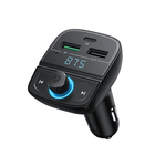 UGREEN UGREEN Bluetooth 5.0 Muziek FM Transmitter en 1x USB - C & 2x USB - A Dubbele USB Poort Autolader Zwart Hurtel 10