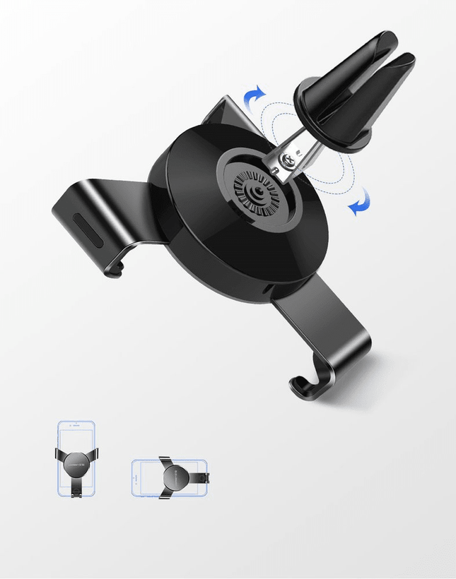 UGREEN UGREEN Universele Gravity Autohouder Telefoonhouder voor Ventilatierooster (6.3 - 8.8cm) Zilver Hurtel 2