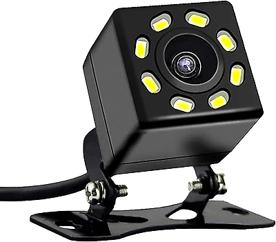 Universele Achteruitrij Camera 8 LED voor Auto / Bus / Camper Zwart - VCTparts.nl