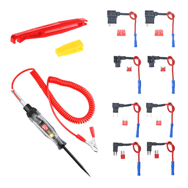 VCTparts Universele Continue Voeding Dashcam Installatie Kit met Volt Meter en Zekering Splitters VCTparts 9