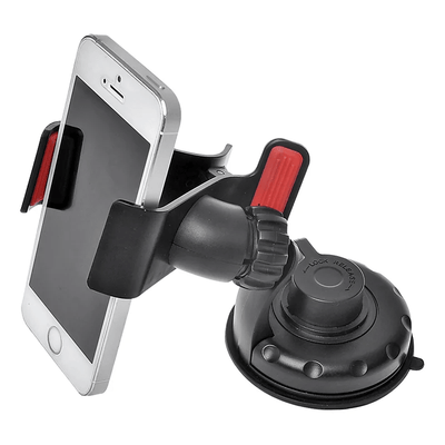 Universele Telefoon Houder Klem 360Â° met Zuignap Zwart