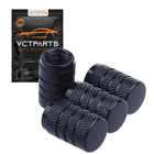 VCTparts Universele Ventieldoppen Aluminium Zwart – Set van 4 Stuks voor Auto, Motor en Fiets NORGOS 1