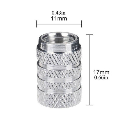 VCTparts Universele Ventieldoppen Aluminium Zwart – Set van 4 Stuks voor Auto, Motor en Fiets NORGOS 4