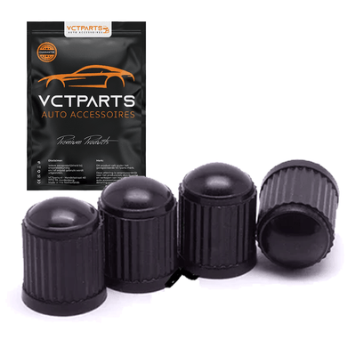 Universele Ventieldoppen Zwart – Set van 4 Stuks Antilek en Luchtdicht met Roestbescherming