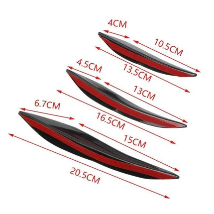 VCTparts Universele Voorbumper Spoiler Vinnen Carbon (set) NORGOS 4