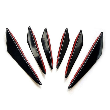 VCTparts Universele Voorbumper Spoiler Vinnen Carbon (set) NORGOS 3
