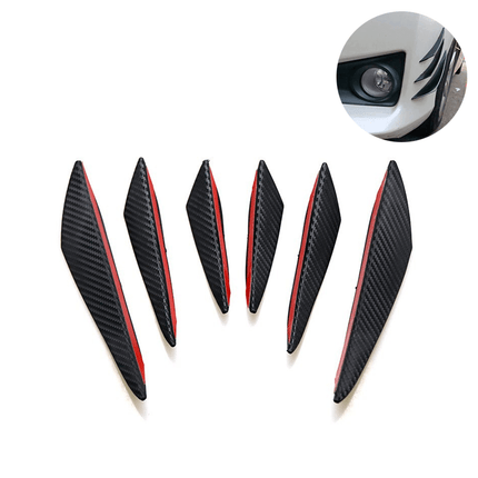 VCTparts Universele Voorbumper Spoiler Vinnen Carbon (set) NORGOS 1