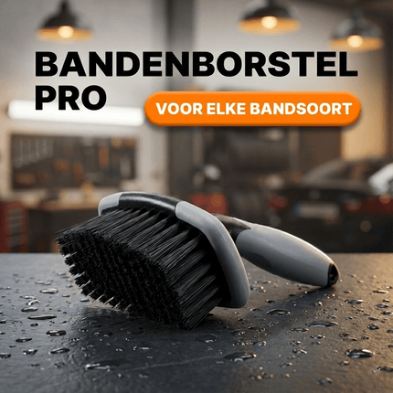VCTdetailing Harde Robuuste Bandenborstel voor Effectieve Reiniging Grijs/Zwart - VCTparts.nl