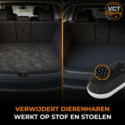 VCTdetailing Huisdieren Haar Verwijder Borstel voor Interieur Bekleding en Vloermatten Grijs - VCTparts.nl