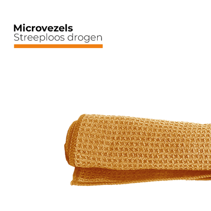 VCTdetailing Oranje Glas Drogingsdoek met Wafelstructuur voor een Streeploos Resultaat - VCTparts.nl