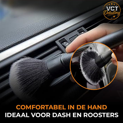 VCTdetailing Ultrazachte Interieur Detail Kwast voor Krasvrije Reiniging Zwart - VCTparts.nl