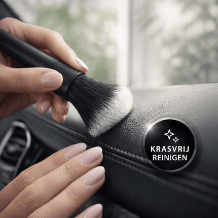 VCTdetailing Ultrazachte Interieur Detail Kwast voor Krasvrije Reiniging Zwart - VCTparts.nl