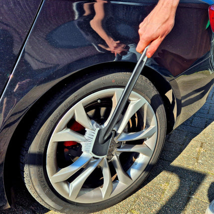 VCTdetailing Ultrazachte Verlengde Velgenborstel – Krasvrije Reiniging Grijs - VCTparts.nl