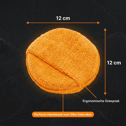 VCTdetailing Zachte Microvezel Applicator voor een Gelijkmatige Aanbrenging Oranje - VCTparts.nl
