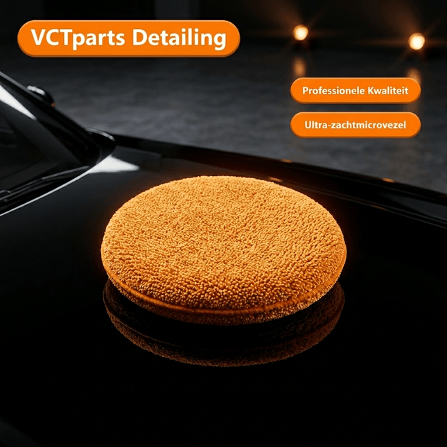 VCTdetailing Zachte Microvezel Applicator voor een Gelijkmatige Aanbrenging Oranje - VCTparts.nl