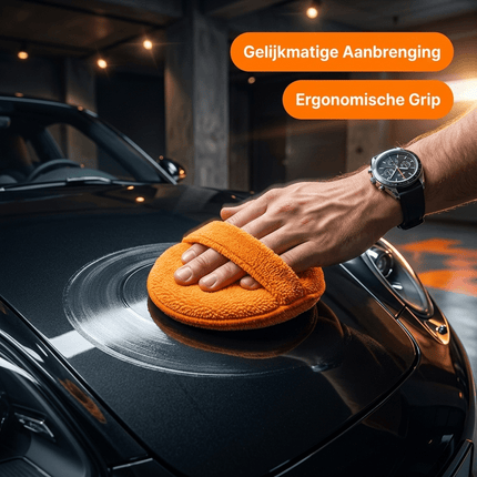 VCTdetailing Zachte Microvezel Applicator voor een Gelijkmatige Aanbrenging Oranje - VCTparts.nl