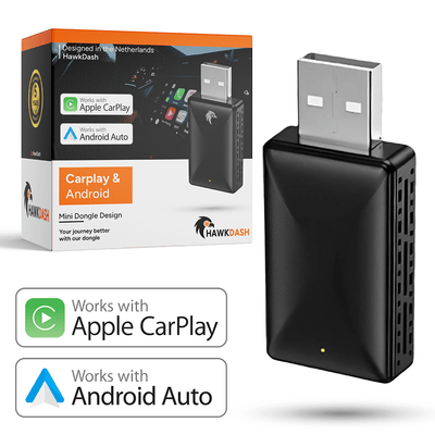 2-en-1 Adapter sans fil adaptateur-simple plug & play mini dongle pour carplay et Android Auto