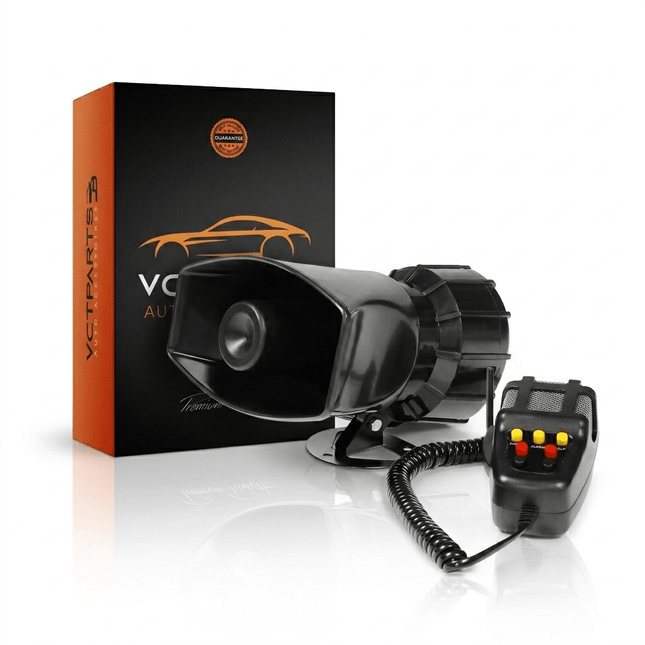 VCTparts Auto Waarschuwing Alarm Sirene 12V 110dB – Air Hoorn Megafoon PA Speaker met Microfoon en 5 Tonen NORGOS 1