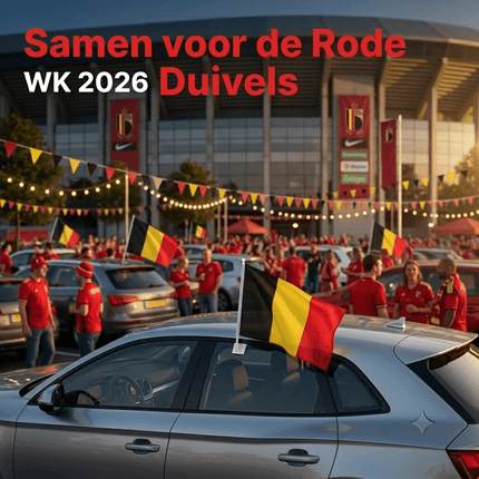 VCTparts Belgische Autovlaggen Set 2 Stuks – België Vlag Auto – 30 x 45 cm – Inclusief Raamhouders – WK 2026 Rode Duivels Supporters NORGOS 7